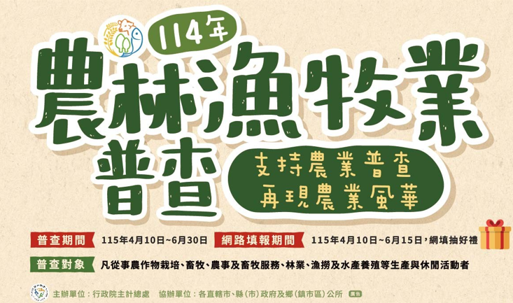 114年農林漁牧業普查